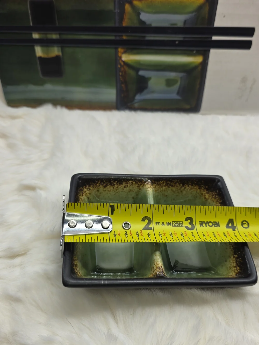 The Cellar Green Glaze Sushi Set for 2